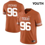 Texas Longhorns Youth #96 Gabriel Lozano Authentic Orange NIL 2022 College Football Jersey QJS32P0W